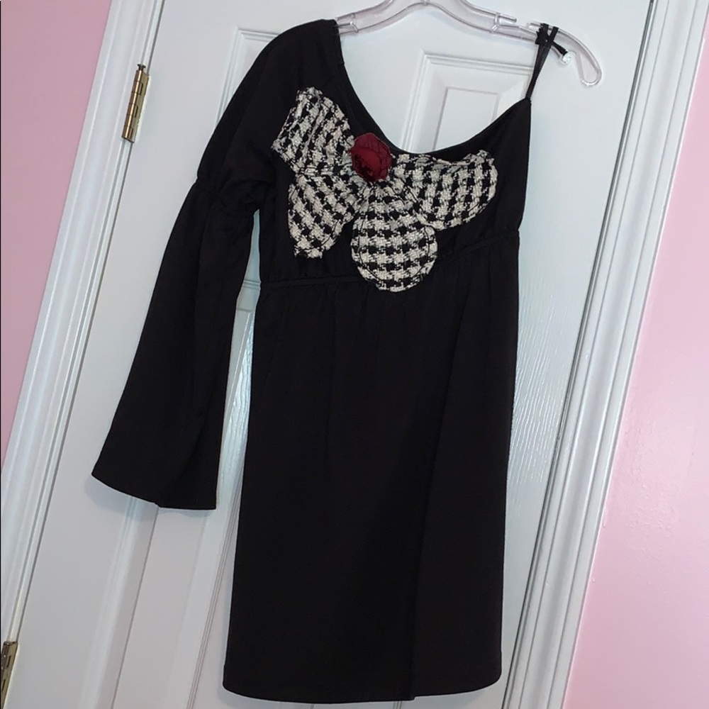 Judith March houndstooth bow dress Medium